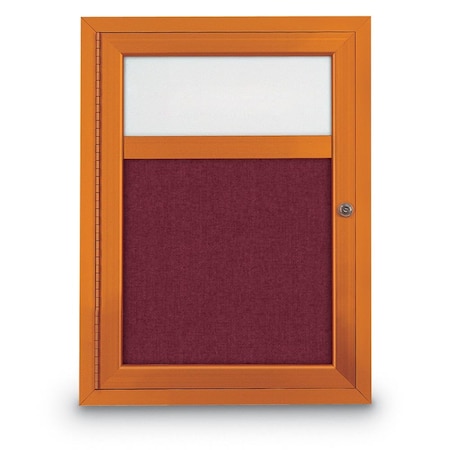 United Visual Products Slim Enclosed Corkboard, 30"x30", Black Alum Frame/Pearl UVEB3030-BLACK-PEARL